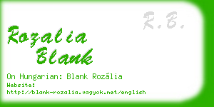 rozalia blank business card